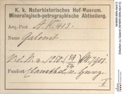 Etiketten zu Galenit (NHMW-MIN-Ak413)